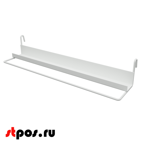00_Полка-скоба на сетку 350х32мм, RAL9003, Белый