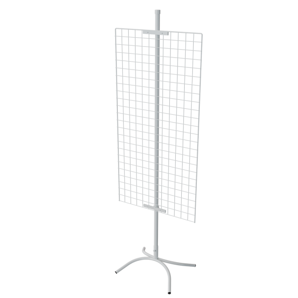 sk_КОМПЛЕКТ Стойка невращающаяся с сеткой 1200х600мм, опора Х-образная, RAL9016, Белый