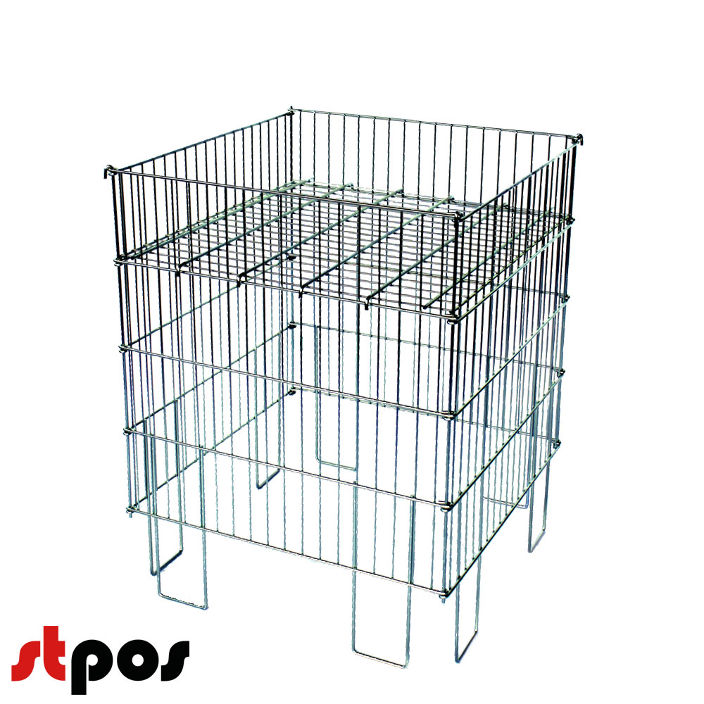 00_Корзина для распродаж 600x600х800мм (5дробь3, 25х150) цинк-хром