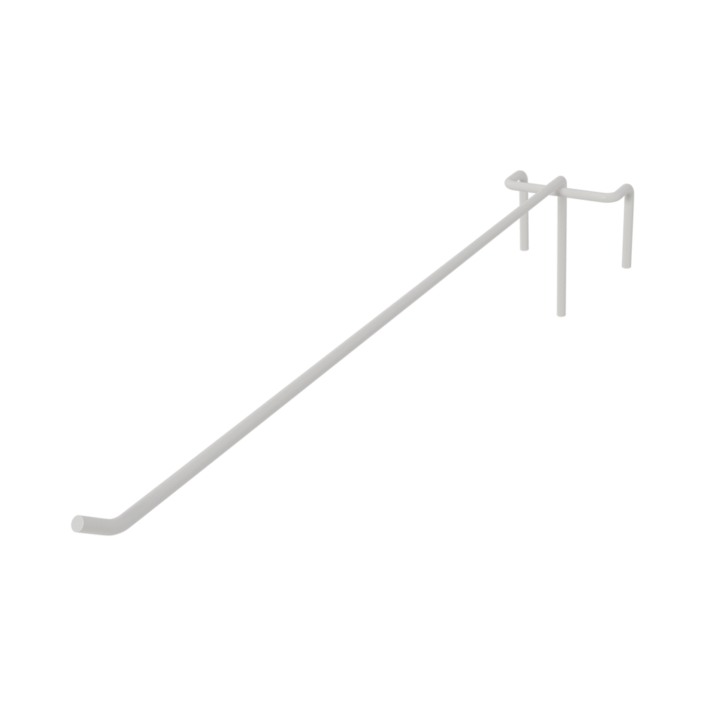 sk_Крючок на сетку (решетку) одинарный 275мм, d4, шаг 50мм, RAL9016 Белый