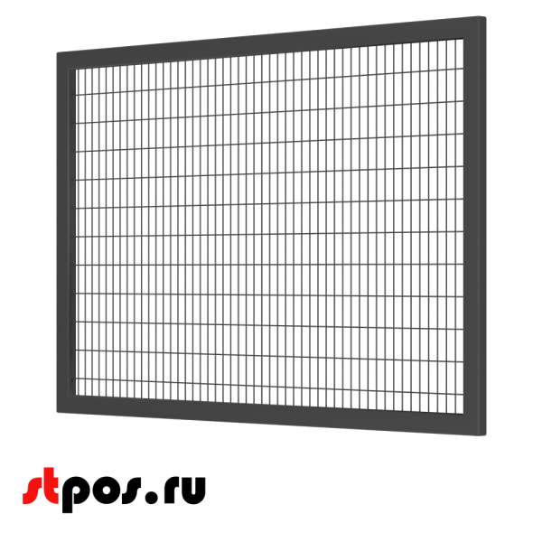 00_Секция производственная, сетчатая 1300х1000, d-3 мм, ячейка 25х75 мм, окрашенная