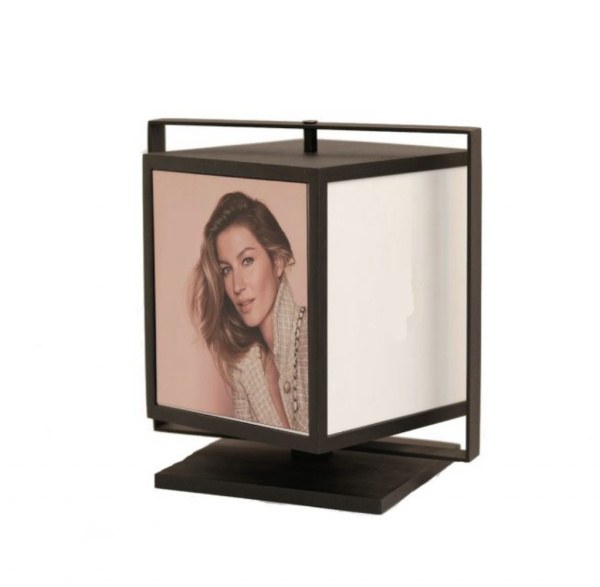 01_Стойка  рекламная настольная вращающаяся ЛРС1, 300х250х250 мм, металл