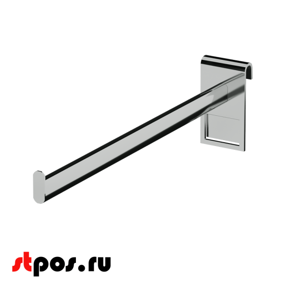 00_Кронштейн на сетку горизонтальный с ограничителем 300мм, хром