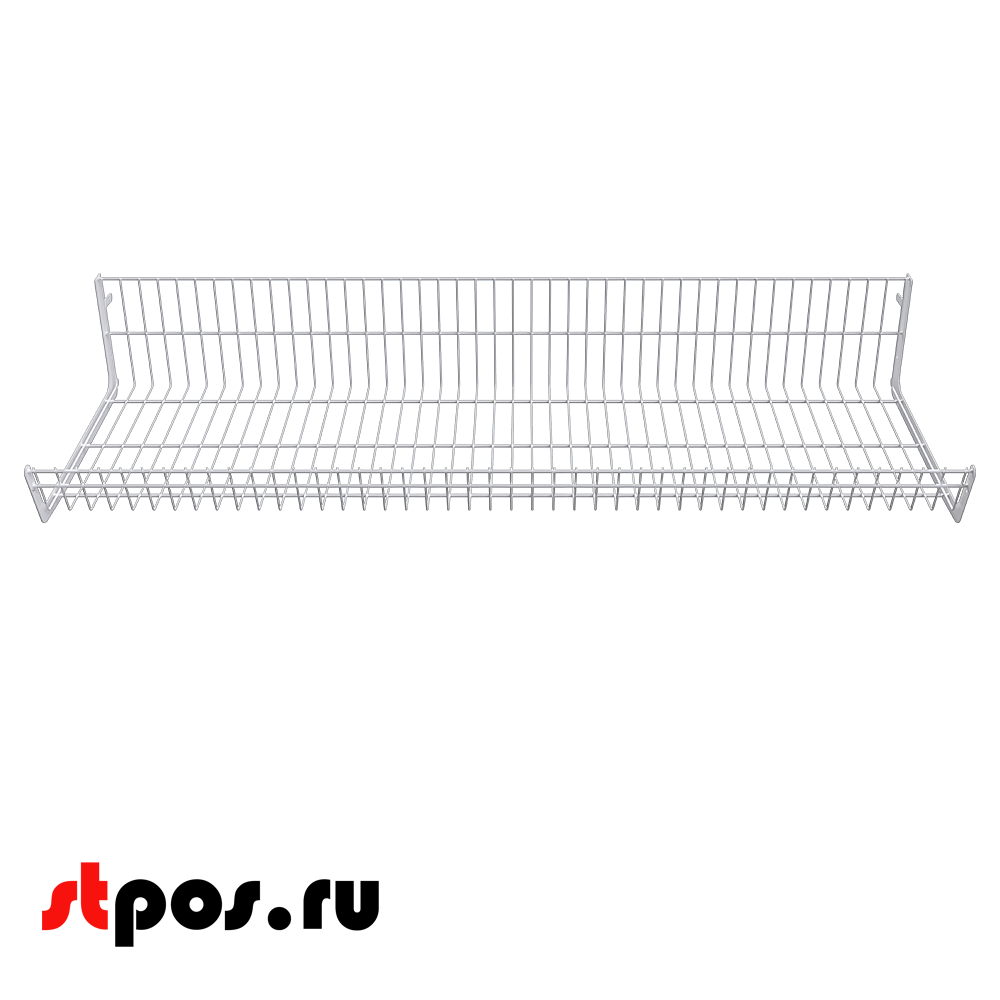 02_Основание корзины сетчатой навесной 400х1330х200мм (унив.для 25 50 серии), Глянец, RAL9016 Белый