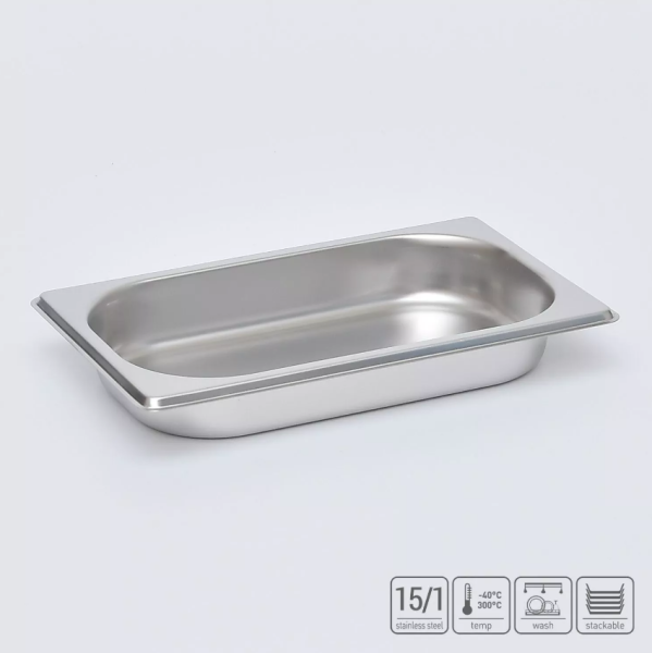 01_Гастроёмкость из нержавеющей стали 265х162х40 мм (GN1_4 h40), 0,9 л