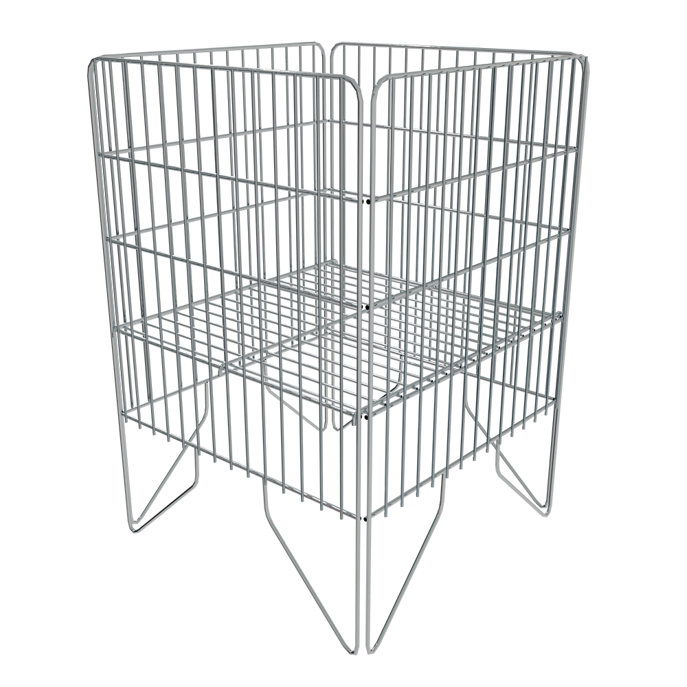 03_Сетчатые ЭЛЕМЕНТЫ корзины акционной 500х500 мм, h780 мм, цинк, Нордика