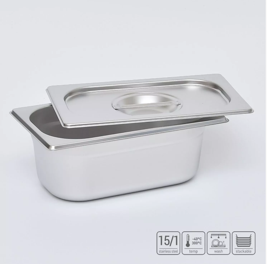 02_Гастроёмкость из нержавеющей стали 265х162х100 мм (GN1_4 h100), 2,3 л
