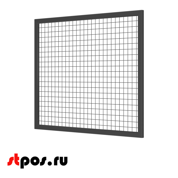 00_Секция производственная, сетчатая 1300х1200, d-3 мм, ячейка 50х50 мм, окрашенная