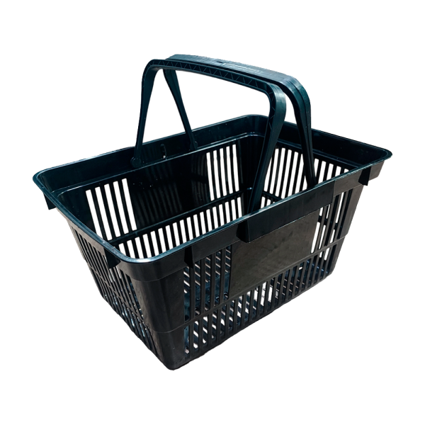 sk_Корзина покупательская пластиковая с 2 пластиковыми ручками, CLASSIK-SIMPLE 20 л, Черный