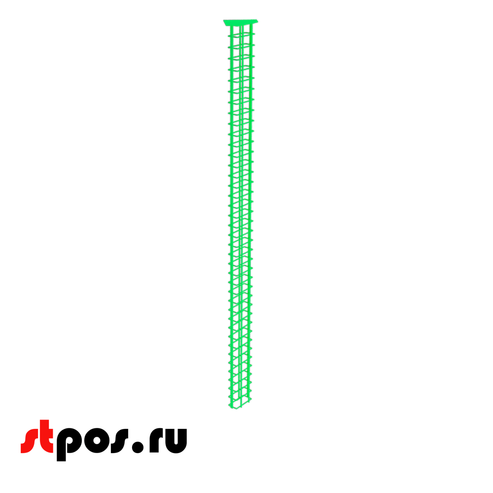 00_Стойка h=1567 RAL 6018 (светло-зеленый)