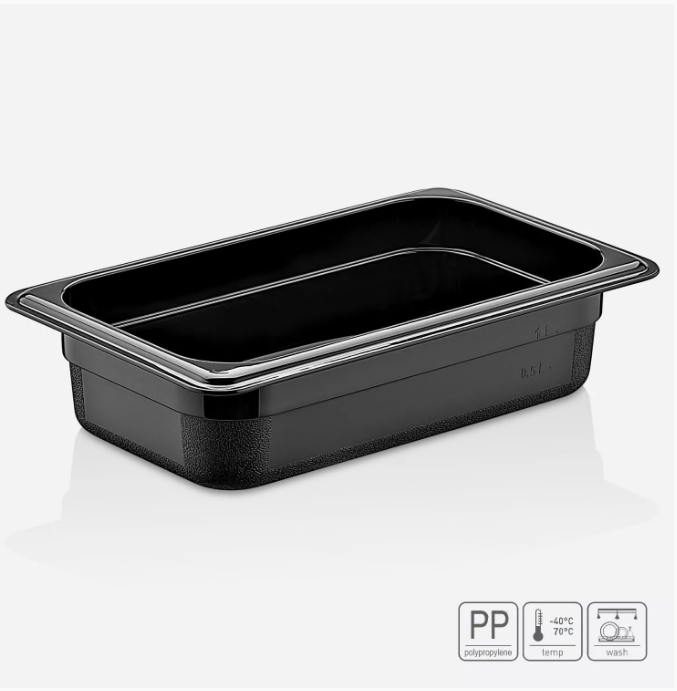 01_Гастроёмкость из полипропилена 265х162х65 мм, черный