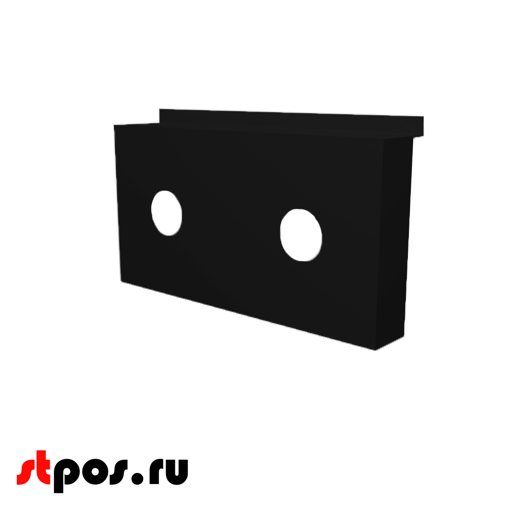 00_Держатель настольного смесителя для эк-панели, два гориз.отверст,175х105 мм, толщина 1,2 мм, Краска