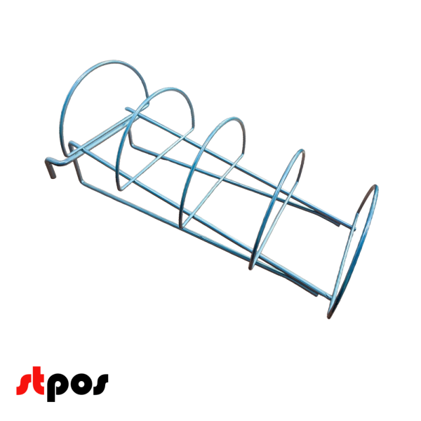 00_Крючок для тарелок для штанги 30х15 d6мм, 4 секции, 400мм, крашенный под хром