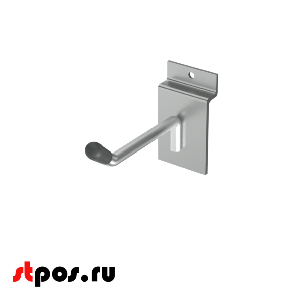 00_Крючок для экономпанели одинарный  50мм, d6, хром, УСИЛЕННЫЙ