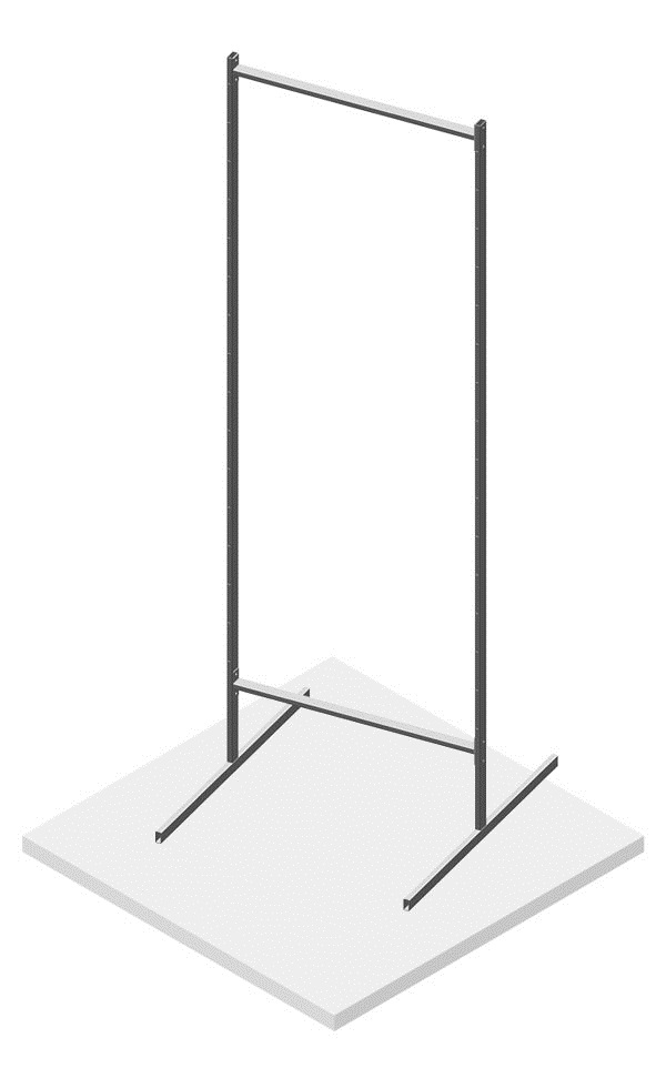 1_Основа прикассовой стойки двухсторонняя (основа без навески) 640 мм