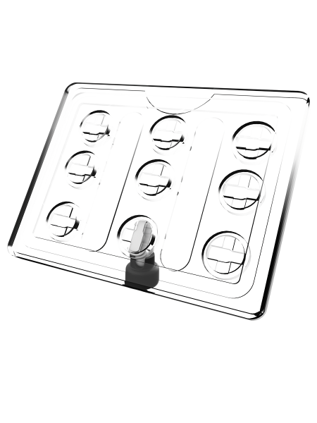 sk_Рамка ТЕХНО А7 прозрачная, черный держатель TECHNO MAG-BASE-VL