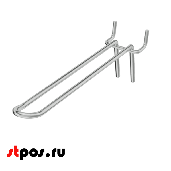 02_Крючок для перфорации двойной 200мм, цинк-хром, d5, шаг 45