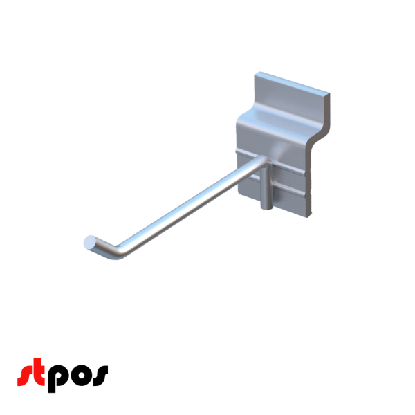 00_Крючок для экономпанели одинарный 100мм, d4, цинк-хром, BUDGET
