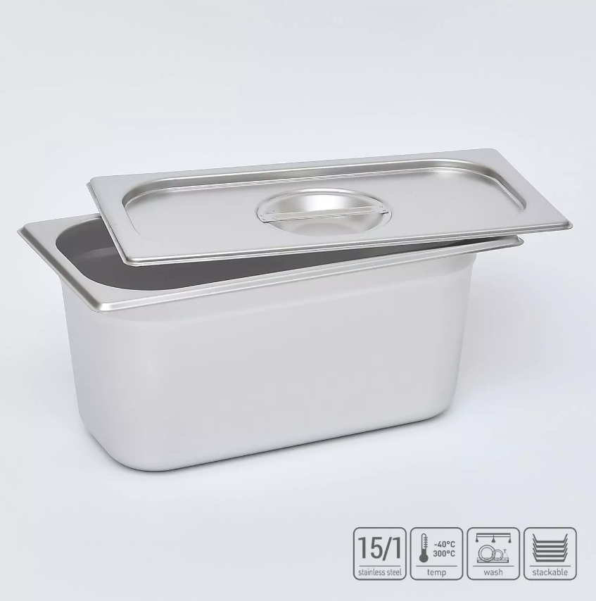 02_Гастроёмкость из нержавеющей стали 325х176х150 мм (GN1_3 h150), 4,9 л