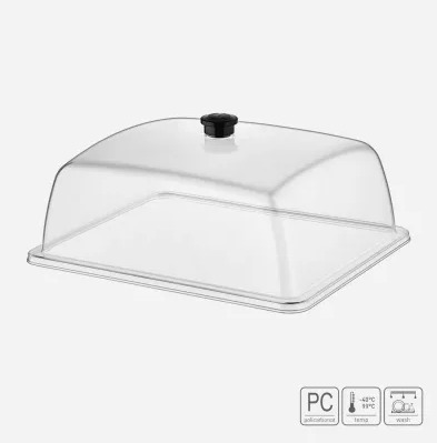 01_Крышка-купол 325х265 мм, поликарбонат, Прозрачный