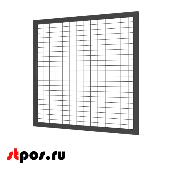 00_Секция производственная, сетчатая 1300х1200, d-3 мм, ячейка 50х100 мм, окрашенная
