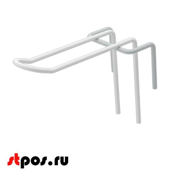 00_Крючок на сетку язычковый  75мм, шаг 50мм, RAL9003 Белый