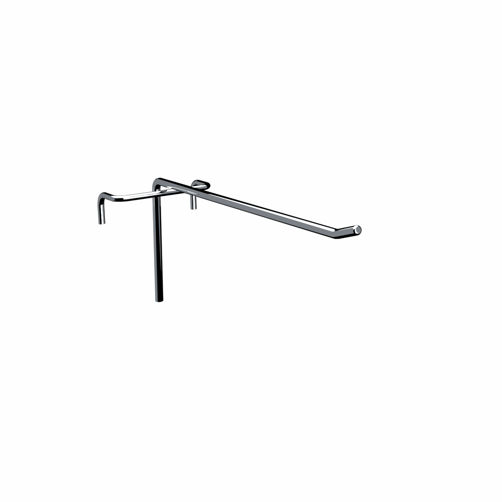 02_Крючок на решетку одинарный 150 мм, покрытие цинк-хром, d5, шаг 50