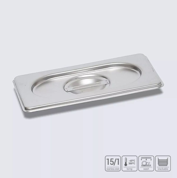 01_Крышка для гастроёмкости GN1_9 из нержавеющей стали 176х108мм