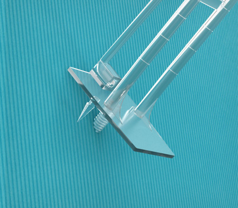 03_Крючки для крепления в картон (двойной) DOUBLE HOOK-TCR, 150 мм, нагрузка. 1 кг, Прозрачный