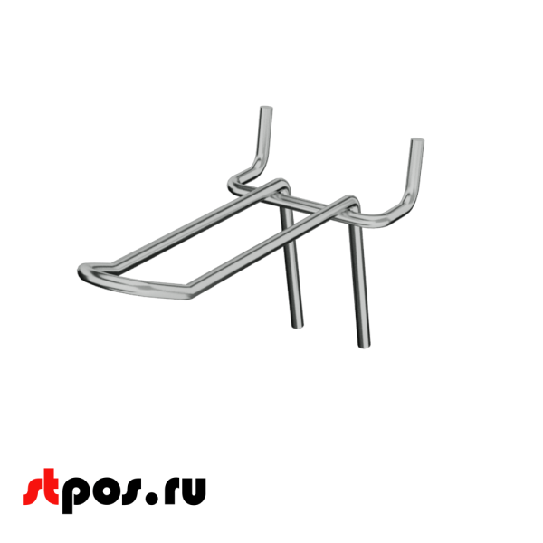 04_Крючок для перфорации двойной 100мм шаг 50 хром