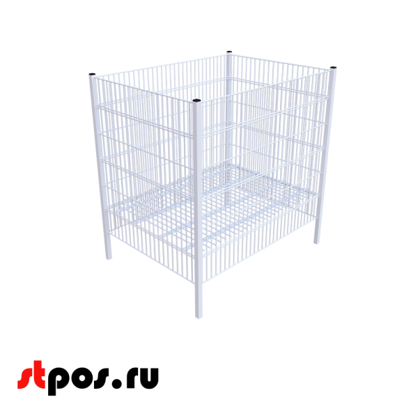 00_Стол для распродаж глубокий 800х600 мм, h 850 мм,  Глянец, RAL9016, Белый