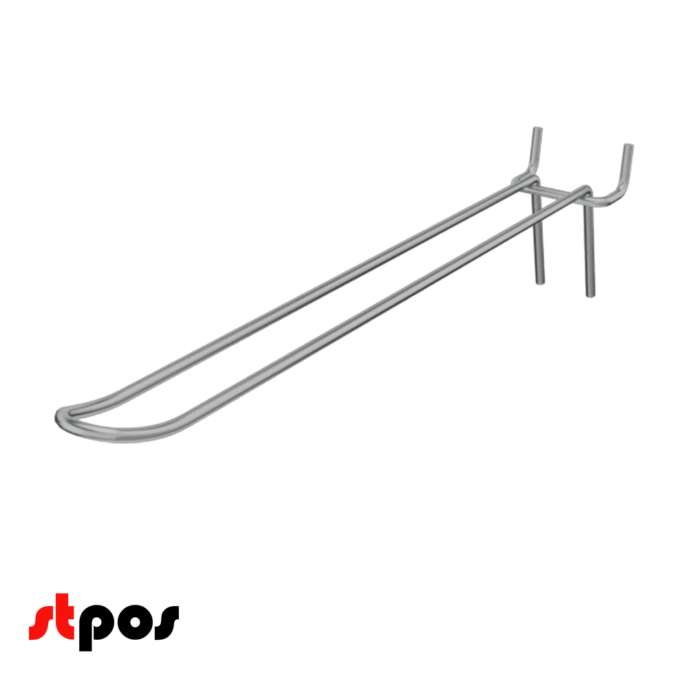 02_Крючок для перфорации двойной 300мм, цинк-хром, d4, шаг 45