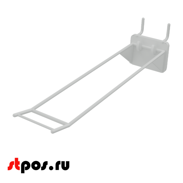 00_Крючки для крепления в перфорацию 1-2 мм HOOK-MP (двойной), 250 мм, Белый