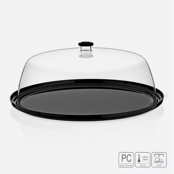 01_Крышка-купол круглая d 350 мм для GFT-13, высота 155 мм, поликарбонат, Прозрачный