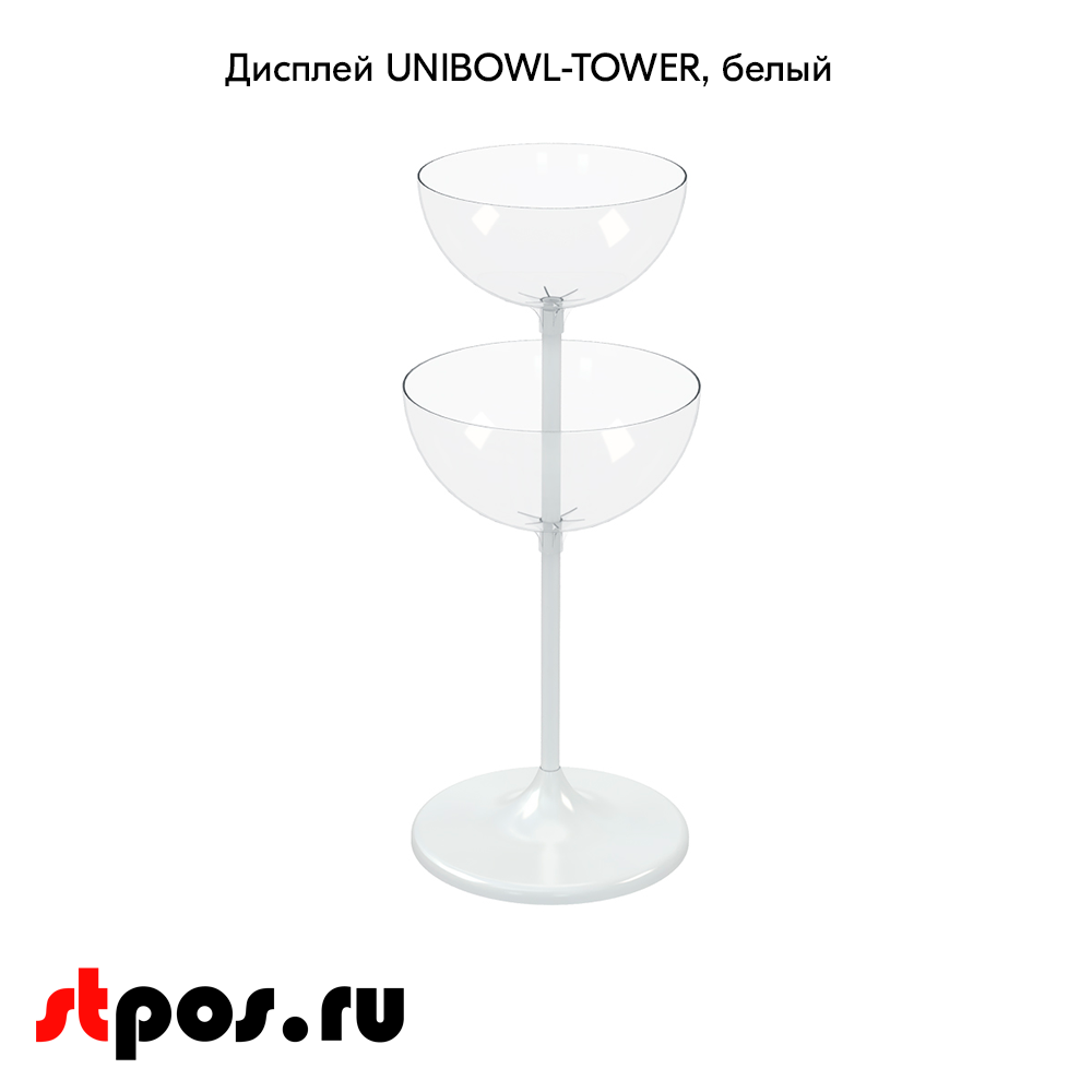 02_Дисплей UNIBOWL-TOWER (1100(203+230)х450(407+460)мм), 24 л и 17 л, Белый