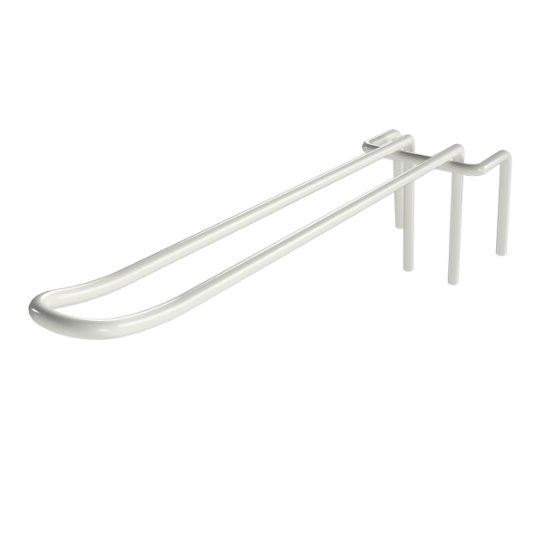 sk_Крючок на сетку (решетку) двойной 175мм, d4, шаг 50мм, RAL9016, Белый