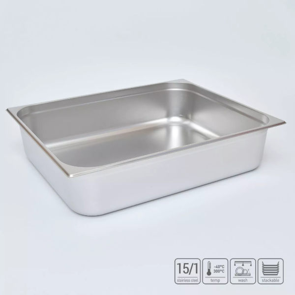01_Гастроёмкость из нержавеющей стали  650х530х150 мм (GN2_1 h150), 41 л