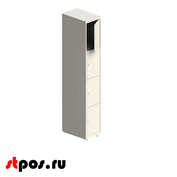 00_Шкаф для сумок «ШС-14», 1860х300х500 мм, Глянец, RAL 9016, Белый