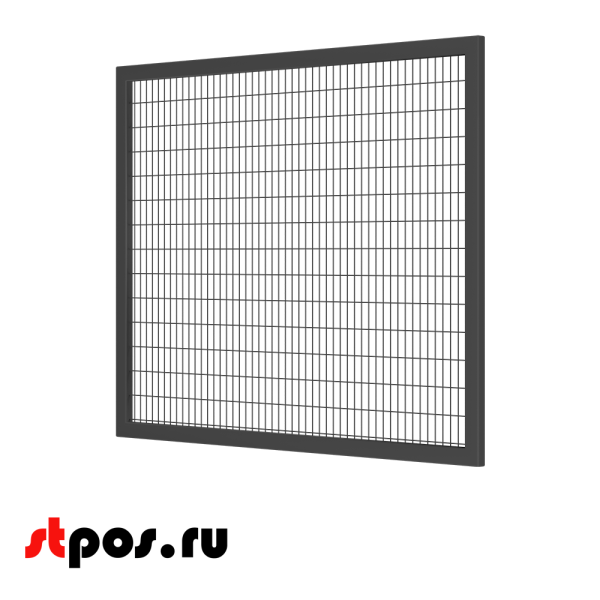 00_Секция производственная, сетчатая 1300х1200, d-3 мм, ячейка 25х75 мм, окрашенная