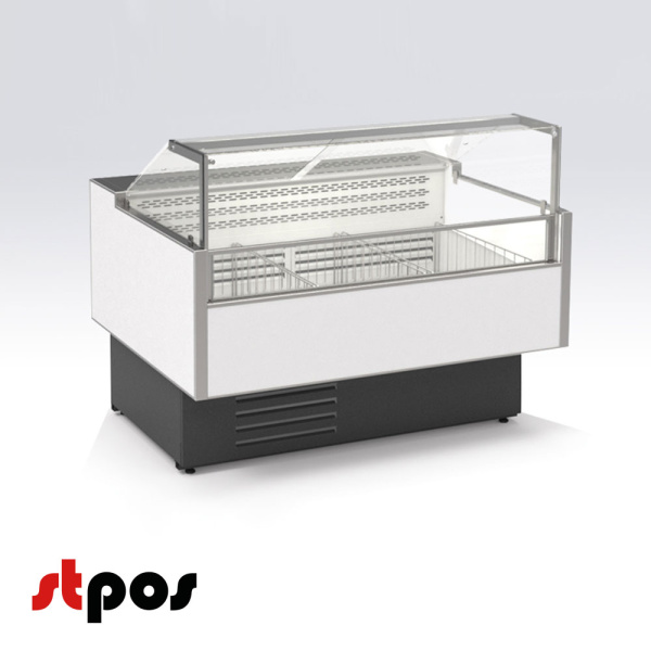 1_Холодильная витрина CRYSPI GAMMA-2 QUADRO M 1200, LED С БОКОВИНАМИ, 1218х1093х1208