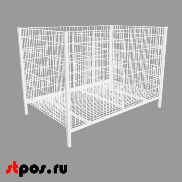 00_Манеж для распродаж с ГЛУБОКИМ, регулируемым дном 1200х800х800, Белый