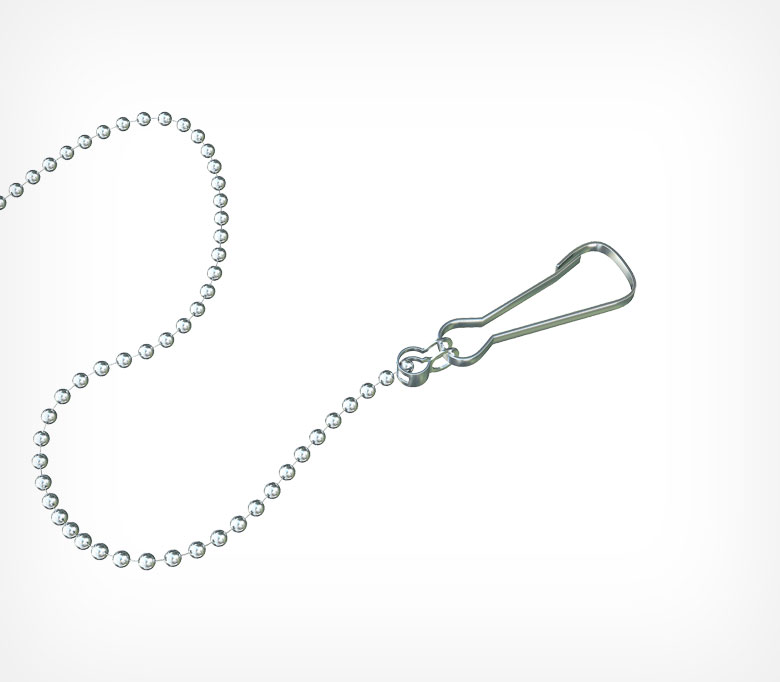 05_Шариковая металлическая цепь 3,2мм в катушках 50 м BALL CHAIN, Серебряный