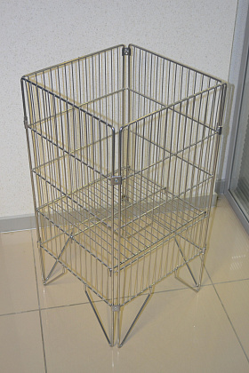 1_Корзина акционная 500х500 мм, h 780 мм, цинк, Нордика, комплект