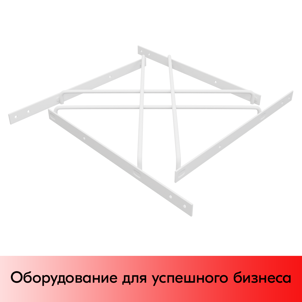 01_Квадрат 370 со смещением для крепления дисплеев разных форматов, RAL9016, Белый