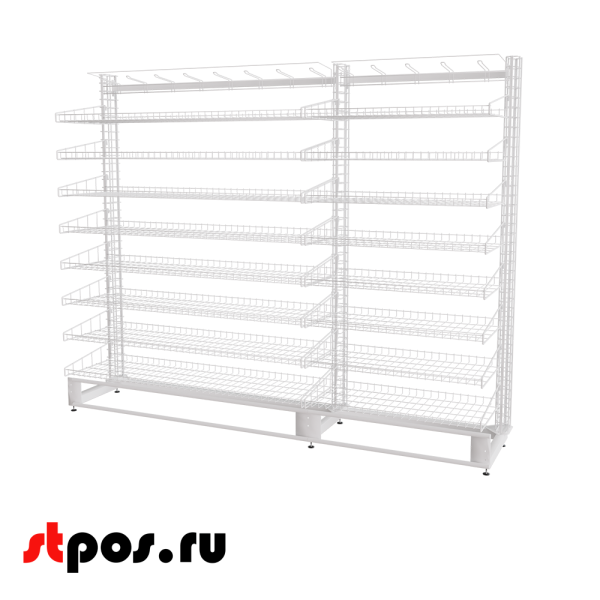 00_Прикассовый сетчатый модуль 1000+600мм пристенный