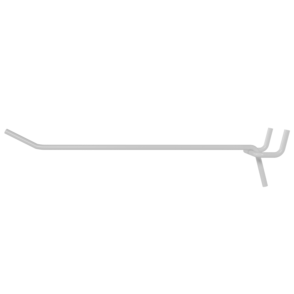 03_Крючок для перфорации одинарный 200мм, RAL9016 Белый, d4, шаг 45