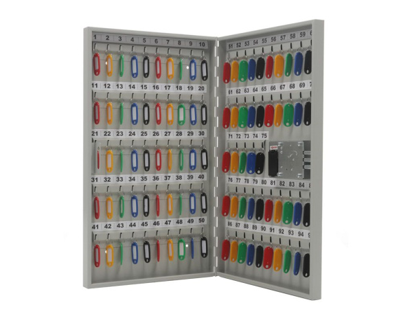 01_Ключница металлическая KEY-95 EL, высота 600 мм, ширина 355 мм, глубина 66 мм, цвет серый