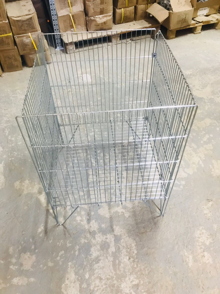 02 Корзина для разпродаж 600х600х800 5дробь3, 25х150 цинк-хром