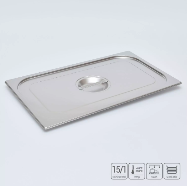01_Крышка для гастроёмкости GN1_1 из нержавеющей стали 530х325мм