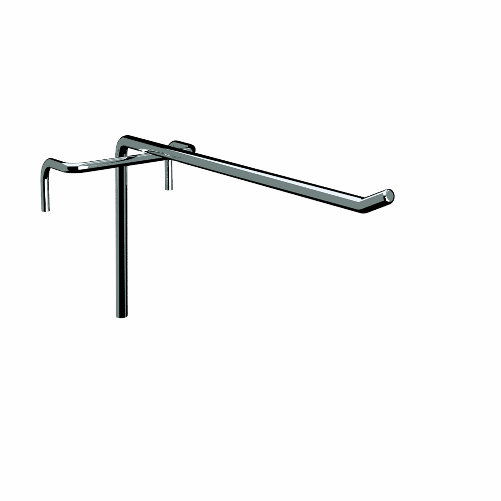 02_Крючок на решетку одинарный 200 мм, покрытие цинк-хром, d5, шаг 50